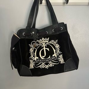 Juicy Couture Y2K Vintage Day Dreamer Black Velour Bag